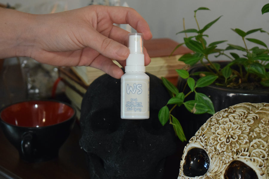 Bottle Smokeless WHITE SAGE SMUDGE SPRAY 30ml Purification & Cleansing