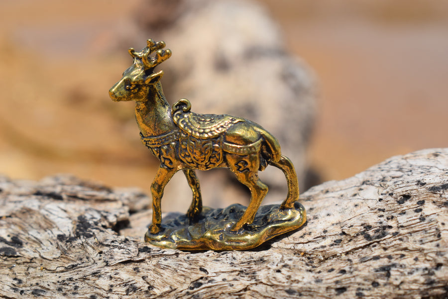 Mini Sacred Stag Solid Bronze Ornament