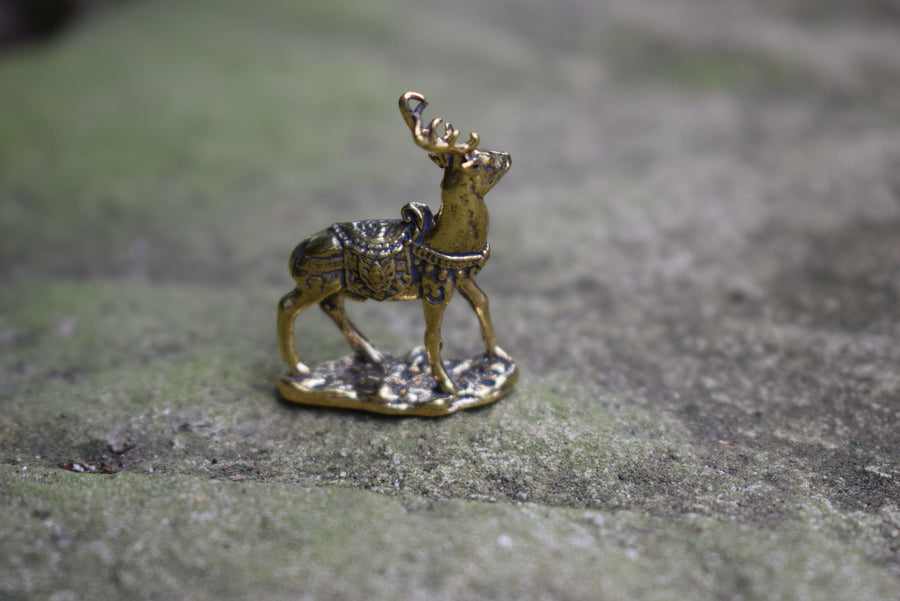 Mini Sacred Stag Solid Bronze Ornament