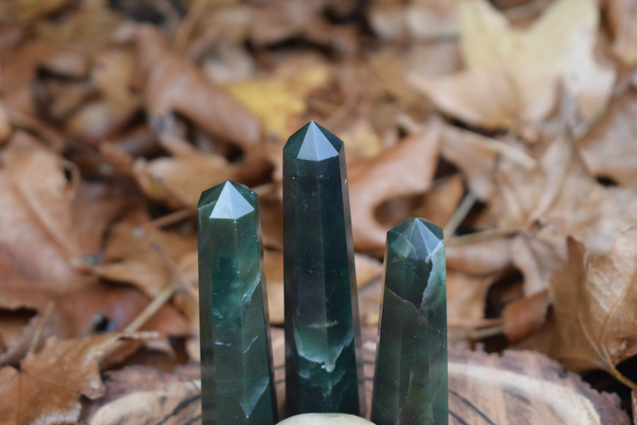 Bloodstone Crystal Obelisk Wand + Cleansing & Charging Kit for Strength & Courage