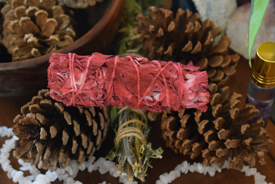 Ethically Sourced Californian Dragon's Blood Smudge Stick with Purifying Pack