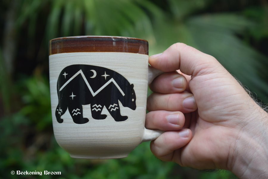 Large BEAR Spirit Animal Ceramic MUG Tea Coffee Cup