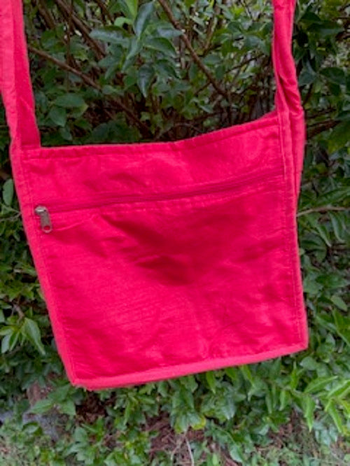 Red Plush Velvet Pentagram Shoulder Bag