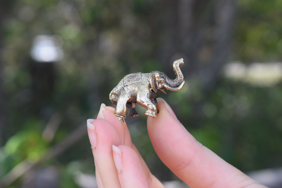 Mini Sacred Elephant Solid Bronze Ornament