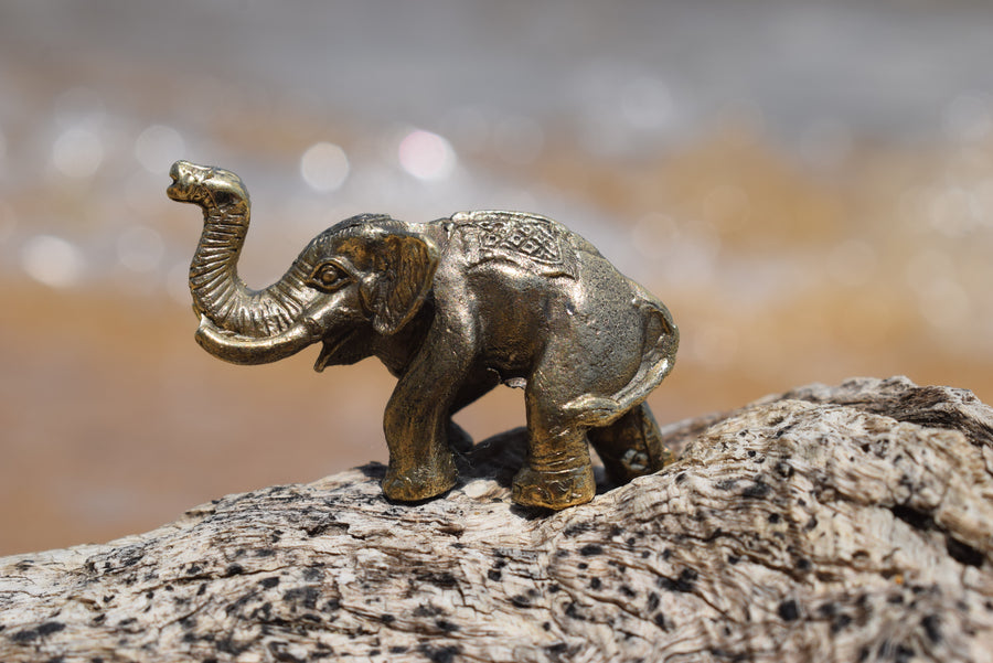 Mini Sacred Elephant Solid Bronze Ornament