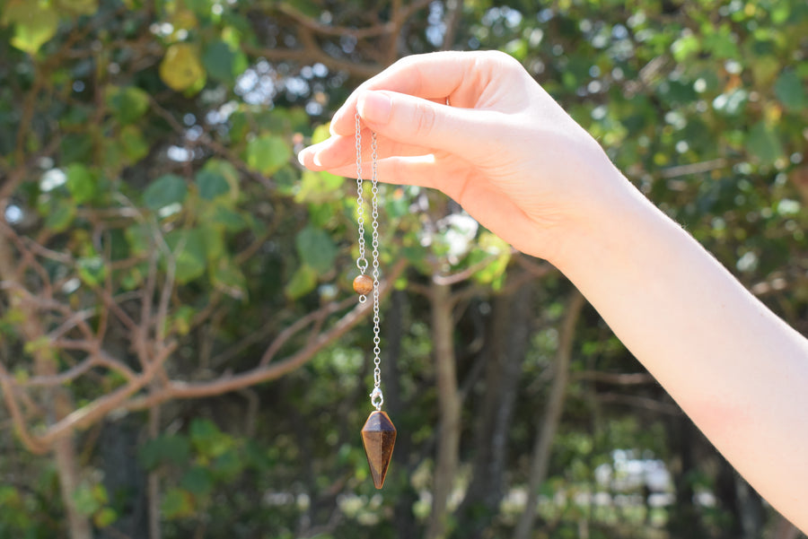Tiger's Eye Pendulum for Dowsing and Divination
