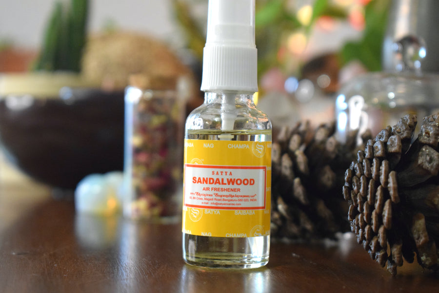 Sandalwood Smokeless Smudge Spray In Glass Bottle 30ml Success, Healing, Protection & Purification